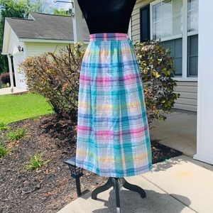 Vintage D.S. Ross Plaid Skirt Sz 16